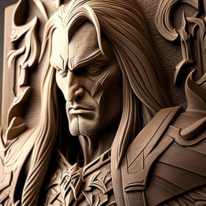 3D модель St Arthas Warcraft III (STL)
